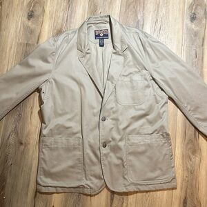 Vintage Duluth Trading Co  Khaki Fire Hose Presentation Jacket Sport Coat #13